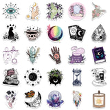 Globleland Halloween Colorful Self-Adhesive Picture Stickers, Vinyl Waterproof Decals, for Water Bottles Laptop Phone Skateboard Decoration, Witch Pattern, 37~73x34~74x0.2mm, 100pcs/bag, 3Bag/Set