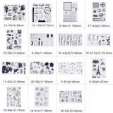 Globleland 15 Sheets (Flower, Cat, Clover, Travel) Silicone Clear Stamps Seal for Cards Making DIY Scrapbooking Photo Card Album Decoration