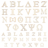 Globleland 3 Sets 2 Styles Decorative Wooden Greek Letters, Unfinished Wood Greek Alphabets, BurlyWood, 1.95~5.1x1.9~3.8x0.24~0.25cm