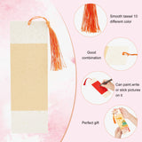 Globleland DIY Rectangle Bookmark Making Kit, Including Polyester Tassel Pendants, Blank Rice Paper Card, Mixed Color, 40pcs/bag