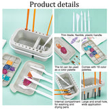 Globleland Painting Supplies Kits, including Brush Basin, Wood Paint Brushes and Plastic Palette Scraper, Mixed Color
