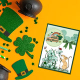 Globleland 4 Sheets 4 Styles Saint Patrick's Day PVC Plastic Stamps, for DIY Scrapbooking, Photo Album Decorative, Cards Making, Stamp Sheets, Saint Patrick's Day Themed Pattern