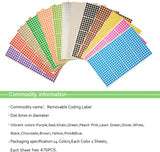 Globleland Removable Coding Label, Dot Stickers, for DIY Scrapbooking Crafts Making Notes Marks Game, Mixed Color, 222x125mm, Dot: 6mm, 1Set/Set