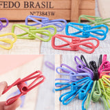 Iron Spring Clips, Clothes Socks Hanging Pegs Clamps Laundry, Mixed Color, 55~58x16~18mm