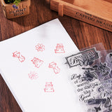 Globleland 1 Set Transparent Silicone Stamp Clear DIY Scrapbooking Craft Stamps Mixed Stamp Sheets For DIY Scrapbooking Photo Album Decorative
