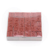 Globleland 30Pcs Alphabet Wooden Stamps Sets, Letter and Mark Symbol, with Velvet Jewelry Bag, Mixed Color, (24x15x15mm)