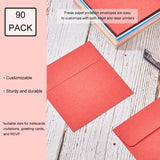 Globleland Paper Envelopes, Wedding Party Invitation Envelope, DIY Gift Envelope, Square, Mixed Color, 10x10x0.05cm, 90pcs/set