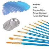 Globleland DIY Jewelry Kits, with Bamboo Color Holder Alligator Clips, Stainless Steel Palette & Double-End Spoon Spatula, 2ml Disposable Plastic Dropper and Art Brushes, Mixed Color, 51pcs/set