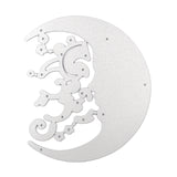 GLOBLELAND Moon Carbon Steel Cutting Dies Stencils, for DIY Scrapbooking/Photo Album, Decorative Embossing DIY Paper Card, Matte Platinum Color, 98x86x0.8mm