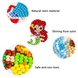 Globleland DIY Diamond Painting Stickers Kits For Kids, with Diamond Painting Stickers, Rhinestones, Diamond Sticky Pen, Tray Plate and Glue Clay, Mixed Color, 2boxes/set