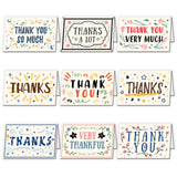 Globleland Thank You Theme Cards and Paper Envelopes, for Birthday Thanksgiving Day, Rectangle with Word Pattern, Word, 10x15cm, 9pcs/set