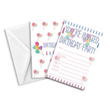 Globleland Invitation Cards, for Birthday Wedding Party, with Paper Envelopes, Rectangle with Mixed Pattern, White, 15.2x10.1cm, 30sheets/set