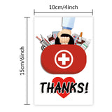 Globleland Thanks Theme Cards, with Paper Envelopes, for Thanksgiving Medical Worker, Rectangle, Mixed Color, 10x15cm, 9pcs/set, 1set