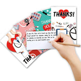 Globleland Thanks Theme Cards, with Paper Envelopes, for Thanksgiving Medical Worker, Rectangle, Mixed Color, 10x15cm, 9pcs/set, 1set