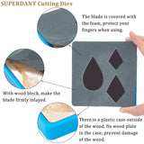 Globleland 1 Pc Wood Cutting Dies, with Steel, for DIY Scrapbooking/Photo Album, Decorative Embossing DIY Paper Card, Leather Crafts Making, Rhombus Pattern, 100x100x9mm