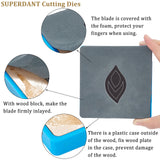Globleland Wood Cutting Dies, with Steel, for DIY Scrapbooking/Photo Album, Decorative Embossing DIY Paper Card, Leather Crafts Making, Leaf Pattern, 100x100x9mm, 1pc/set