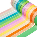 Globleland 12 Colors DIY Scrapbook Decorative Adhesive Tapes, Mixed Color, 7mm