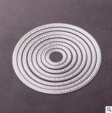 Globleland Carbon Steel Cutting Dies Stencils, Template Mould, For DIY Scrapbook Album Paper Card, Flat Round, Silver, 95x1mm, 5pcs/set