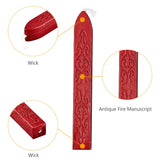 20 Pieces Totem Fire Manuscript Wax Seal Sticks(Wine Red)