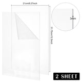 Transparent Acrylic Plates, Rectangle, Clear, 317.5x210x3mm