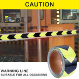 Globleland Waterproof EPT(Ethylene Propylene Terpolymer) & PVC Reflective Self-adhesive Tape, Traffic Oriented Safety Warning Signs Stickers, Flat with Arrow, Green Yellow, 50x0.4mm, about 10m/roll