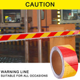 Globleland Waterproof EPT(Ethylene Propylene Terpolymer) & PVC Reflective Self-adhesive Tape, Traffic Safety Night Anti-Collision Warning Signs Stickers, Flat with Diagonal Pattern, Red, 50x0.4mm, about 10m/roll
