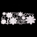 Globleland Flower Frame Metal Cutting Dies Stencils, for DIY Scrapbooking/Photo Album, Decorative Embossing DIY Paper Card, Matte Platinum, 6.1x14.1cm, 5pcs/set