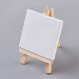 Globleland Folding Wooden Easel Sketchpad Settings, Kids Learning Education Toys, White, 12x7x1.6cm, 7.2x7.2x1.1cm