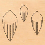 Globleland Wood Cutting Dies, with Steel, Leather Mold, for DIY Scrapbooking/Photo Album, Decorative Embossing DIY Paper Card, Rhombus, 99x99x23.5mm, Rhombus: 61x29.5mm, 32.5x15mm, 46x22.5mm