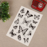 GLOBLELAND Beautiful Butterfly Clear Stamps Silicone Stamp Cards for Card Making Decoration and DIY Scrapbooking