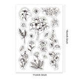 GLOBLELAND Plant Flower Clear Stamps Silicone Stamp Cards Bouquet Clear Silicone Stamp for Card Making Decoration and DIY Scrapbooking