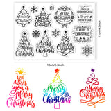 Globleland PVC Plastic Stamps, for DIY Scrapbooking, Photo Album Decorative, Cards Making, Stamp Sheets, Christmas Themed Pattern, 16x11x0.3cm