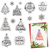 Globleland PVC Plastic Stamps, for DIY Scrapbooking, Photo Album Decorative, Cards Making, Stamp Sheets, Christmas Themed Pattern, 16x11x0.3cm