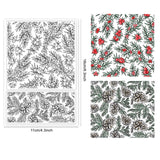 Globleland PVC Plastic Stamps, for DIY Scrapbooking, Photo Album Decorative, Cards Making, Stamp Sheets, Leaf Pattern, 16x11x0.3cm