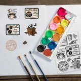 Globleland PVC Plastic Stamps, for DIY Scrapbooking, Photo Album Decorative, Cards Making, Stamp Sheets, Drink Pattern, 16x11x0.3cm