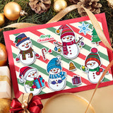 Globleland PVC Plastic Stamps, for DIY Scrapbooking, Photo Album Decorative, Cards Making, Stamp Sheets, Snowman Pattern, 16x11x0.3cm