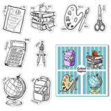 Globleland PVC Plastic Stamps, for DIY Scrapbooking, Photo Album Decorative, Cards Making, Stamp Sheets, Tools Pattern, 16x11x0.3cm