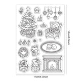 Globleland PVC Plastic Stamps, for DIY Scrapbooking, Photo Album Decorative, Cards Making, Stamp Sheets, Christmas Themed Pattern, 16x11x0.3cm