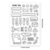 Globleland PVC Plastic Stamps, for DIY Scrapbooking, Photo Album Decorative, Cards Making, Stamp Sheets, Tools Pattern, 16x11x0.3cm