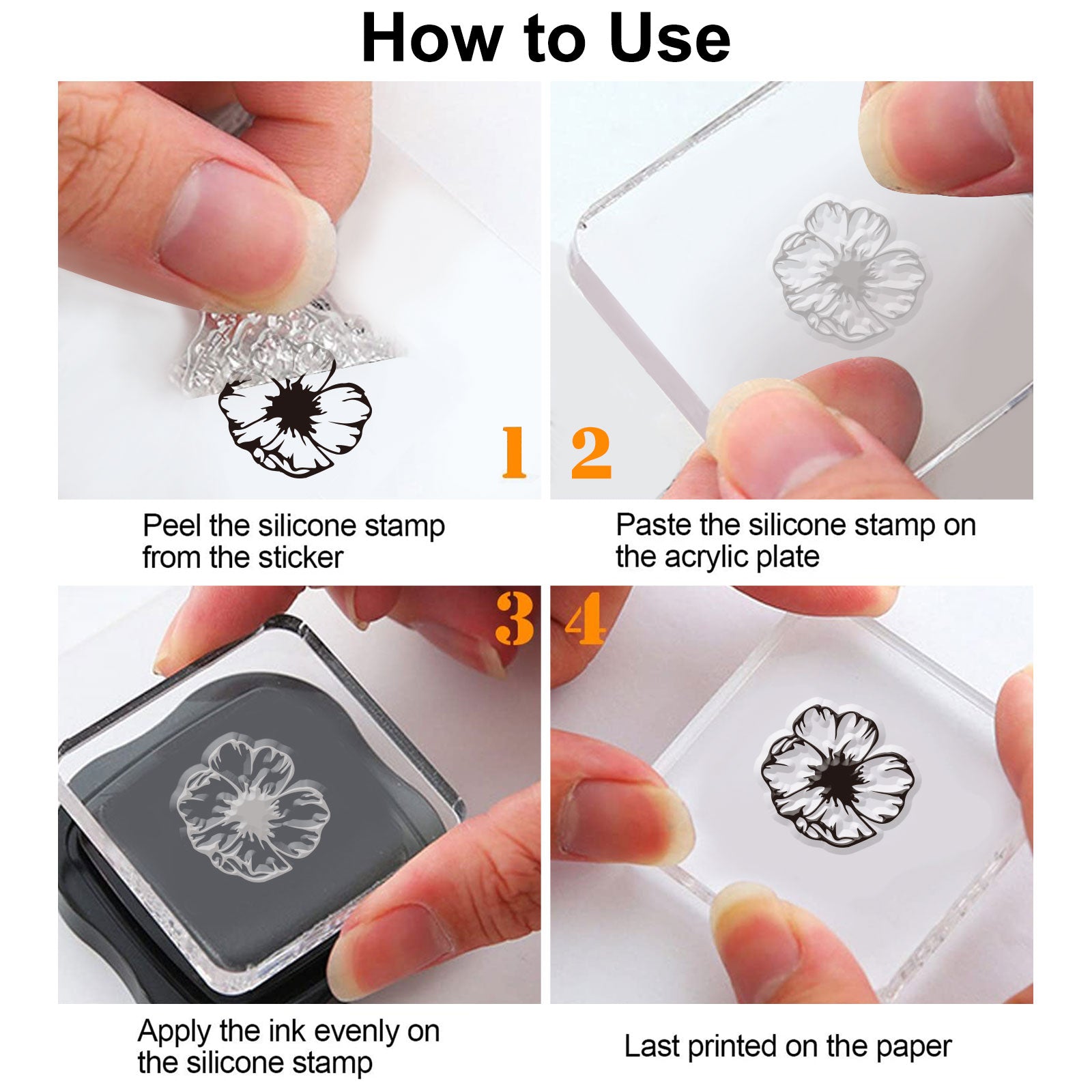 GLOBLELAND Flower Wreath Clear Stamps Silicone Stamp Cards Blessing Words Clear Stamps for Card Making Decoration and DIY Scrapbooking