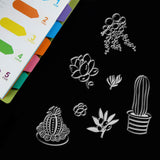 Globleland PVC Plastic Stamps, for DIY Scrapbooking, Photo Album Decorative, Cards Making, Stamp Sheets, Cactus Pattern, 16x11x0.3cm
