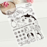 GLOBLELAND Arctic Animals Sea Lion Penguin Clear Stamps Transparent Silicone Stamp Seal for Card Making Decoration and DIY Scrapbooking