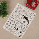 GLOBLELAND Arctic Animals Sea Lion Penguin Clear Stamps Transparent Silicone Stamp Seal for Card Making Decoration and DIY Scrapbooking