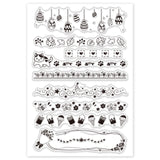 GLOBLELAND Lace Flower Eggs Clear Stamps Transparent Silicone Stamp for Card Making Decoration and DIY Scrapbooking