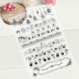 GLOBLELAND Lace Flower Eggs Clear Stamps Transparent Silicone Stamp for Card Making Decoration and DIY Scrapbooking