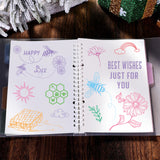 GLOBLELAND Bee Happy Flower Clear Stamps Transparent Silicone Stamp for Card Making Decoration and DIY Scrapbooking