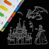 GLOBLELAND Ancient Fairytale Clear Stamps Transparent Silicone Stamp for Card Making Decoration and DIY Scrapbooking