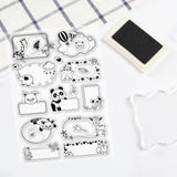 Cute Animal Frame Border Clear Stamps Transparent Silicone Stamp for Card Making Decoration and DIY Scrapbooking