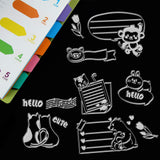 GLOBLELAND Cute Message Frame Animal Clear Stamps Transparent Silicone Stamp for Card Making Decoration and DIY Scrapbooking