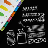 GLOBLELAND Animal Calendar Planner Clear Stamps Transparent Silicone Stamp for Card Making Decoration and DIY Scrapbooking